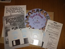 Secret of Monkey Island Amiga Game 1991 PAL Tested Complete Manual Code Wheel