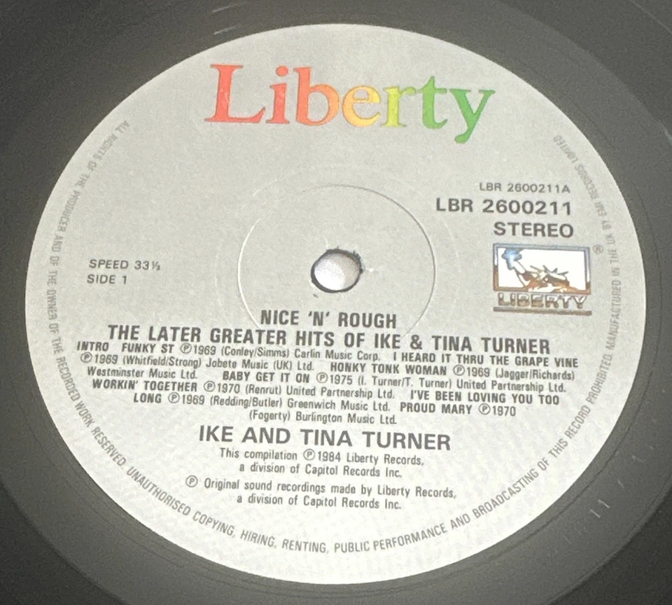 Ike & Tina Turner & The Ikettes Nice 'N' Rough Greatest Hits Vinyl LP  EX / EX - Image 4 of 4