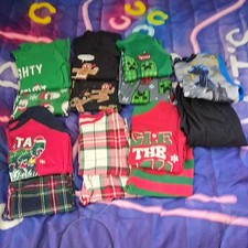 PJ Place Carter's Batman Boy Pajama Lot Size 6 Cotton Holiday Winter