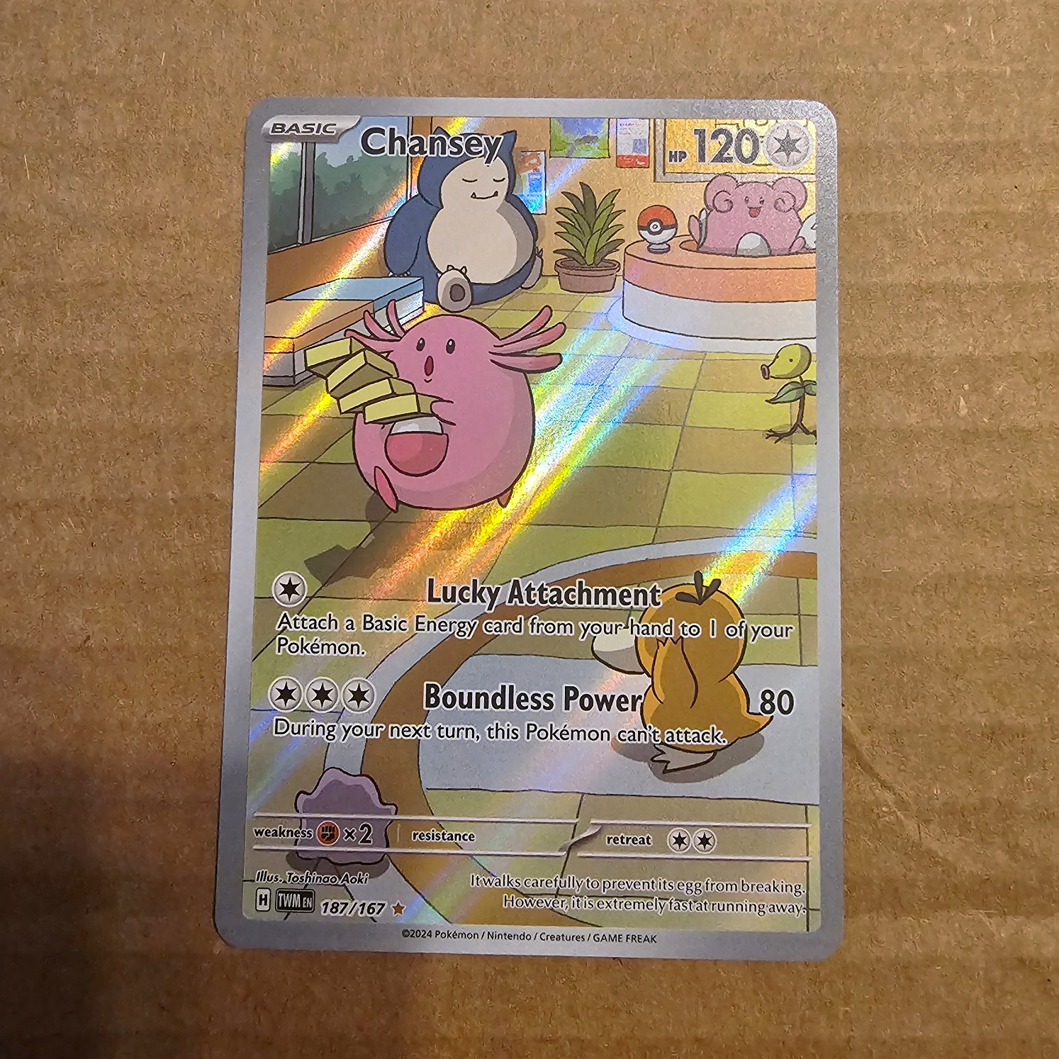 Pokemon Co. Chansey 187/167 Sv06 Twilight Masquerade IR Holo Eng 2024