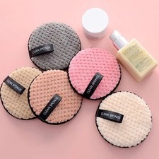 Image of 4PCS Reusable Makeup Remover Pads Microfiber Washable Face Cleansing Pads'.