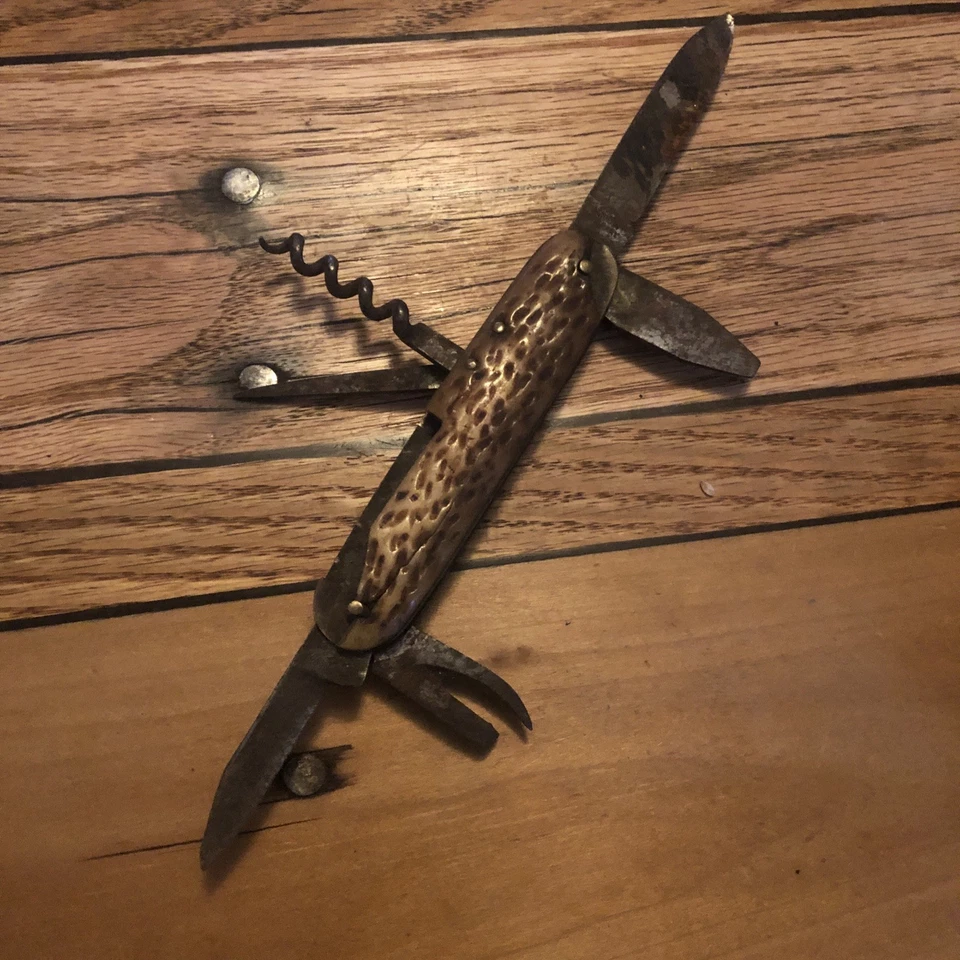 NAVAJA DE BOLSILLO RICH A HERDER SOLINGEN ALEMANIA 6 HOJAS CIERVO/MULTIHERRAMIENTA Scout de colección Foto 2 de 4