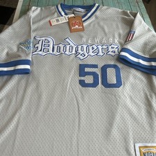 Headgear Classics 1945 Newark Dodgers  #50  V-Neck Mesh Jersey Size XL Gray