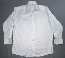 Eton Dress Shirt Mens 16.5 White Herringbone Classic Long Sleeve Spread Collar
