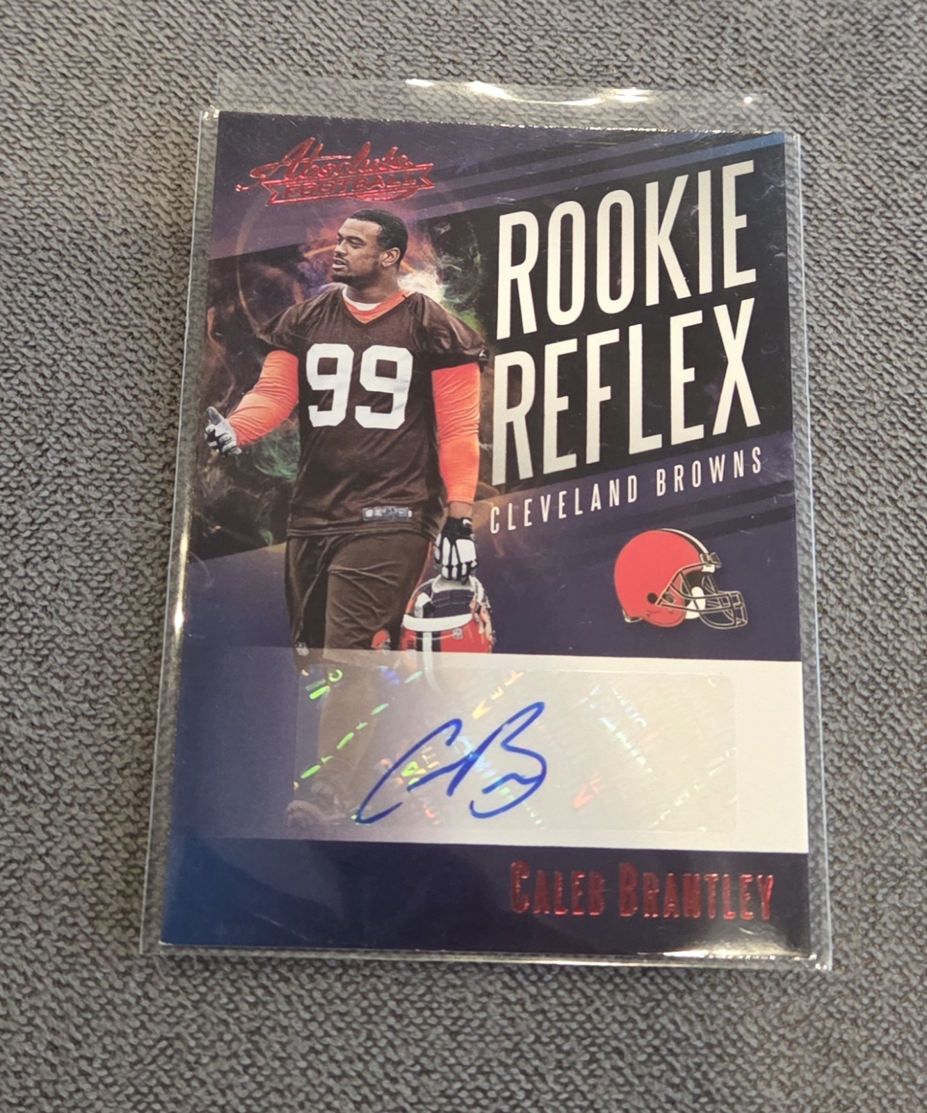 NFL Panini Absolute 2017 Caleb Brantley RR-CB Auto Rookie