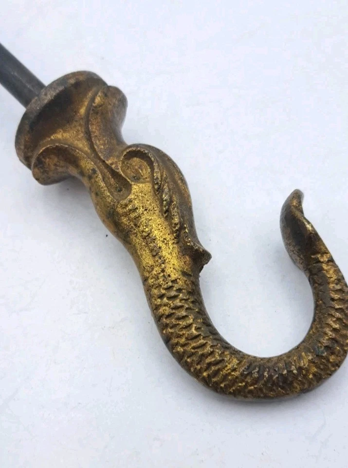 Антикварный/винтажный потолочный крюк подвесной светильник крючок из рыбы железная клетка для птиц оборудование - Изображение 4 из 4