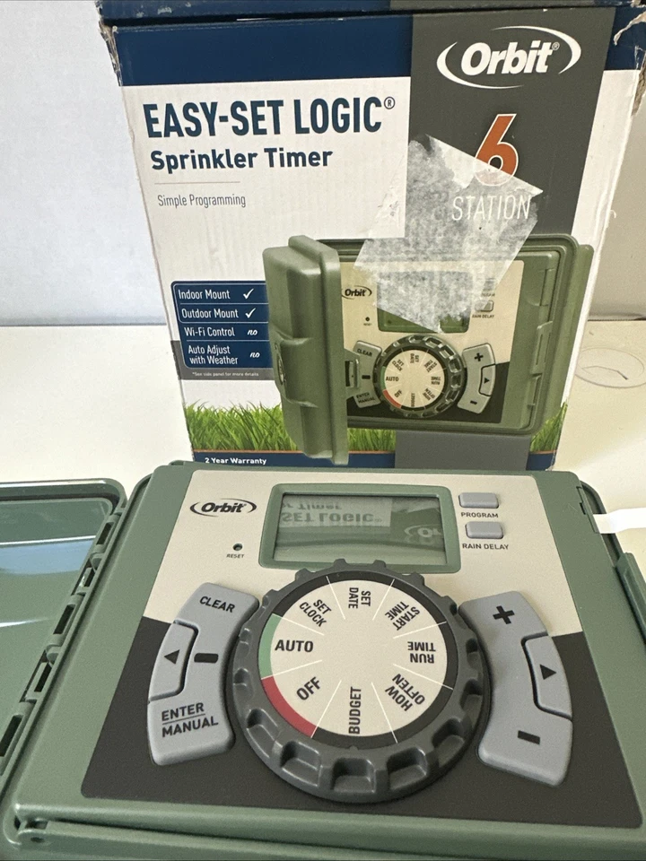 Temporizador rociador interior/exterior Orbit 57896 Easy-Set Logic 6 estaciones con bloqueo Foto 2 de 4