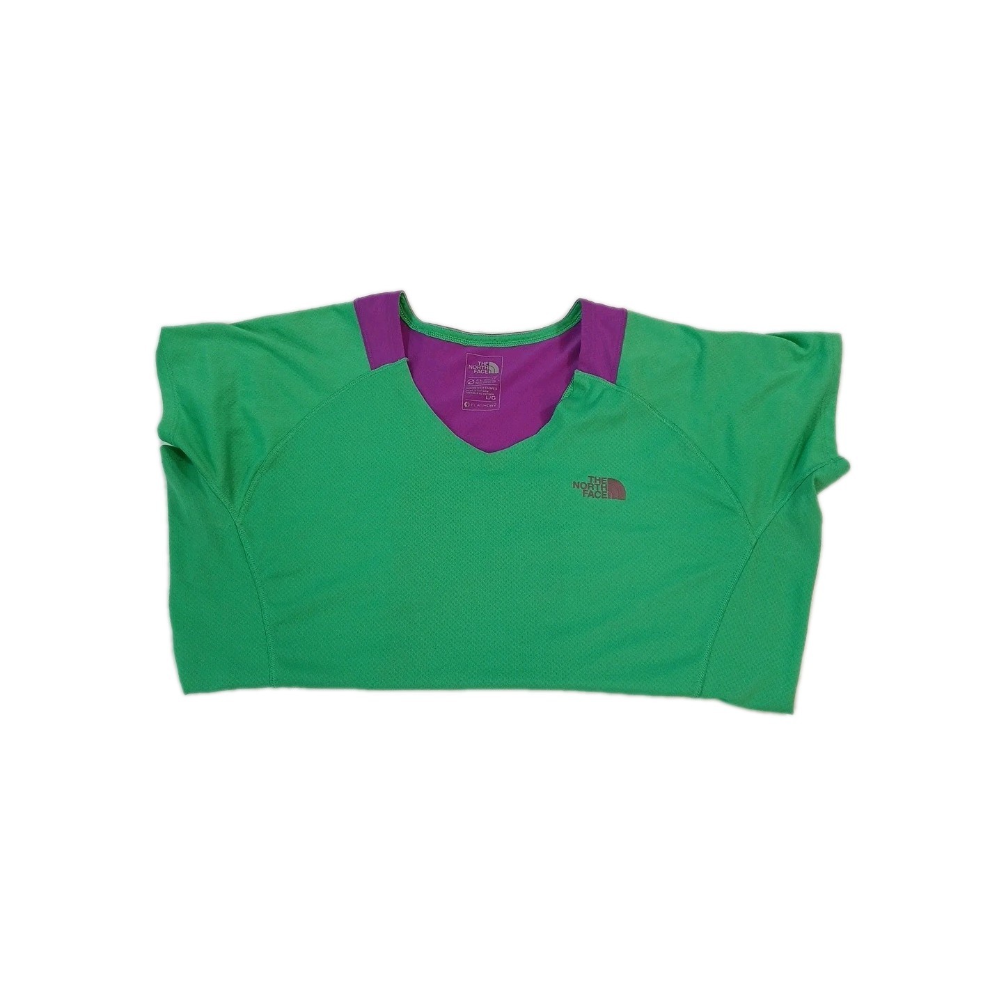 The North Face Flight Series Shirt Large Green Purple FlashDry Running Top image 6