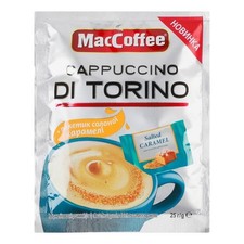 MacCoffee Cappuccino Di Torino 3 in 1 Caffè Istantaneo Caramello Salato 25g Ciascuno