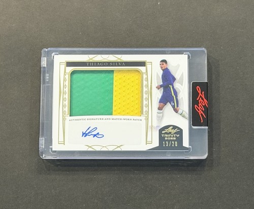 2022 Leaf Trinity #PA-TS1 Thiago Silva Match Worn Patch Auto Gold /20