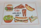 Lot of 45 Vintage Coca-Cola Paper Place Mats "Coke Adds Life To.. Food" New Mats