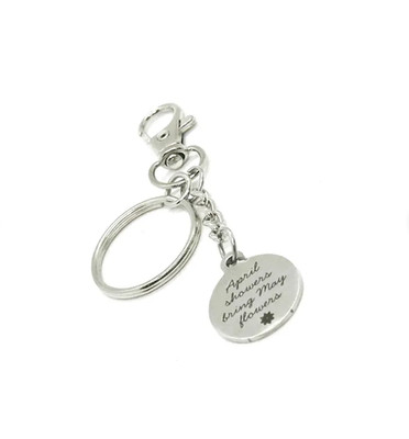 April Showers Bring May Flowers Clip On Charm Key Chain, Difficulties, Difficult
