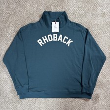 NWT Rhoback Bedford Oversized Mockneck Sweatshirt Ponderosa Green Sz Medium