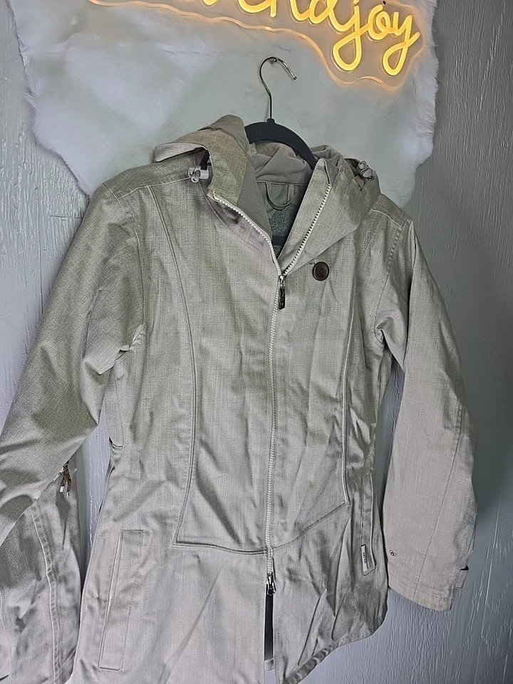Chaqueta de snowboard Holden para mujer mediana esquí invierno carcasa rígida beige tostado Foto 2 de 4