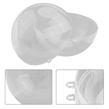 Noël Balle Fête Décor Plastique Transparent Plat Boule Photo DIY Ornement Noël