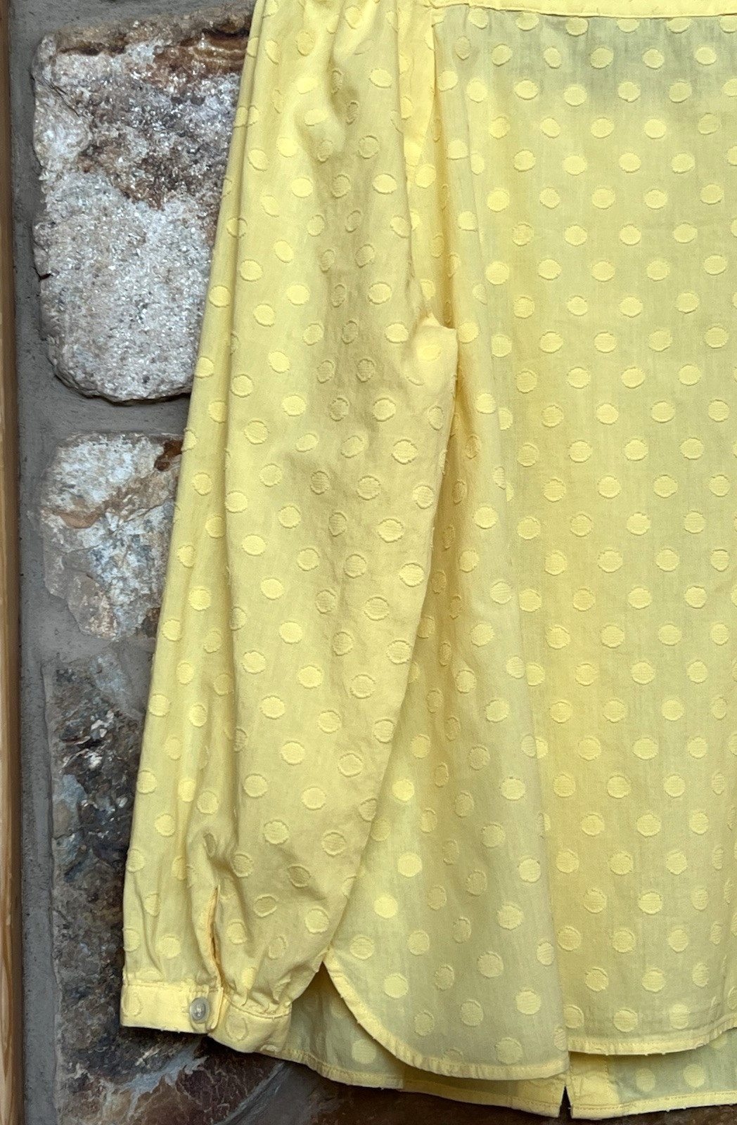 TALBOTS Clip Dot Square Neck Button Down Blouse T… - image 6