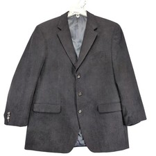 Ralph Lauren Black Corduroy Sports Coat Men's 44L Blazer Jacket Academia Classic