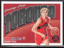 2023-24 Hoops #11 Gradey Dick Rookie Greetings
