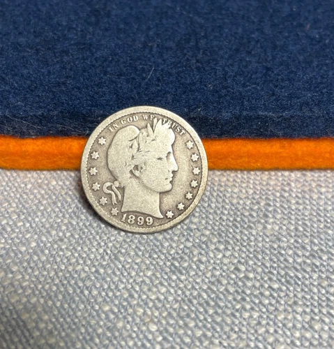 (#101905) Barber Quarter: 1899.     VG+