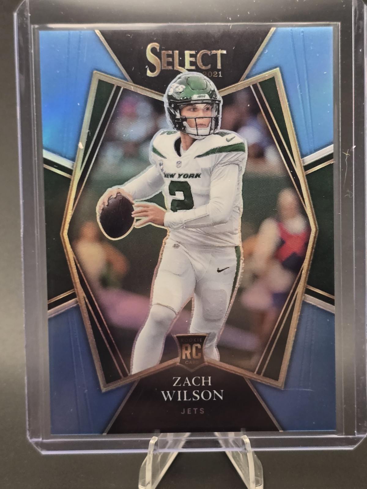 2021 Panini Select - Premier Level Zach Wilson #144 Light Blue Prizm /99 (RC)