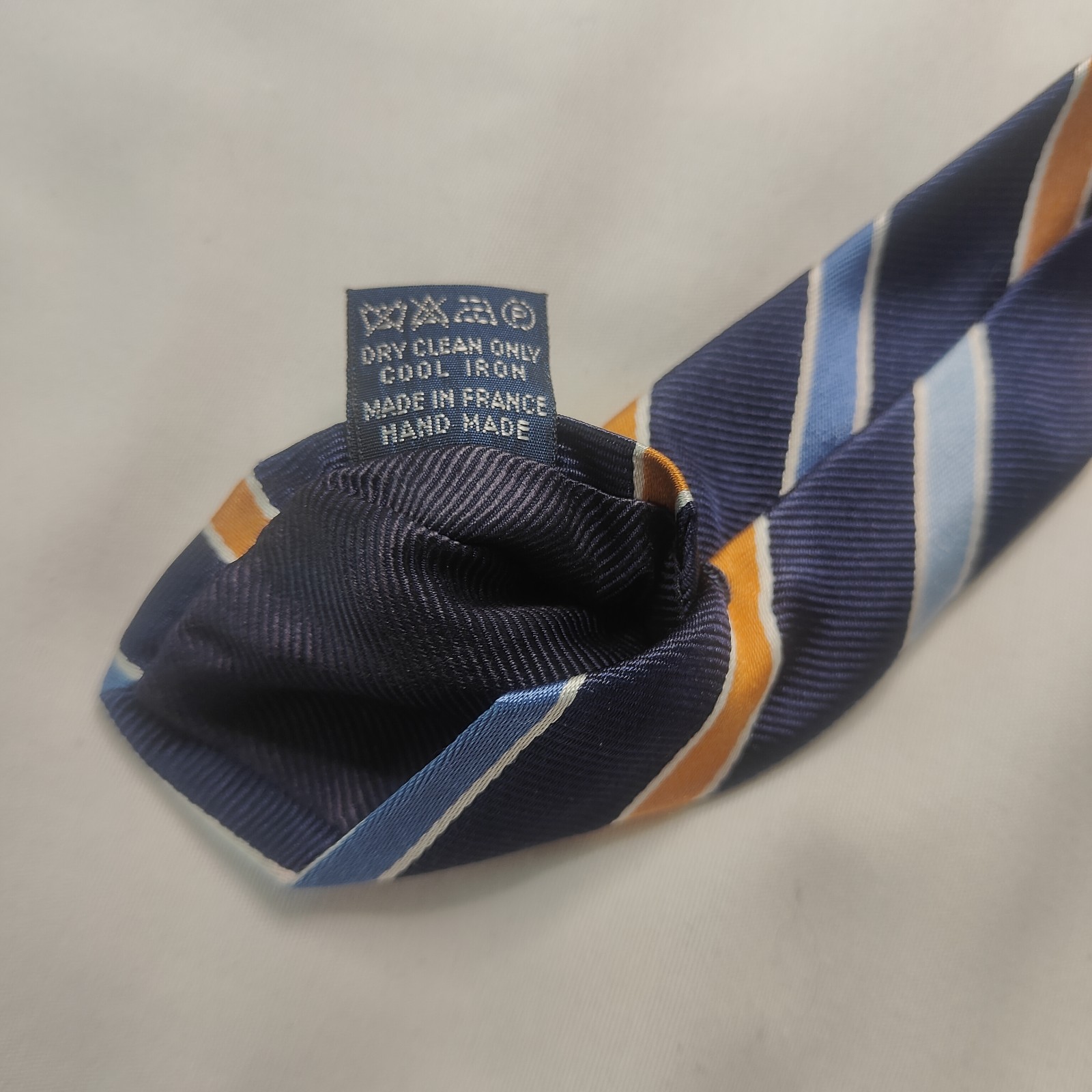 Regent Stripe Blue Orange Men's 100% — view 6