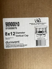 Travis Industries Duravent 98900010 812FPX-VC, Round Termination Cap 8”x12” New