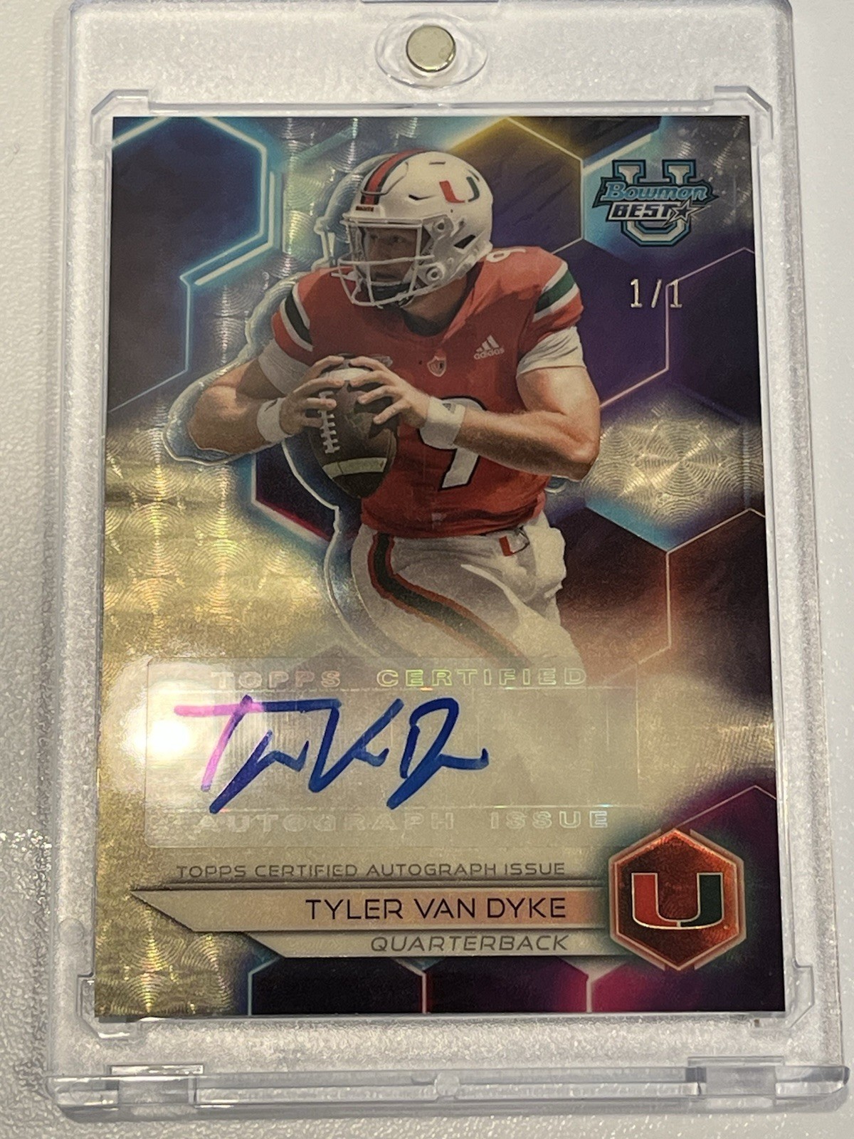 2023 Bowman U Best Superfractor 1/1 One Of One Tyler Van Dyke #BOA-TV Auto Miami
