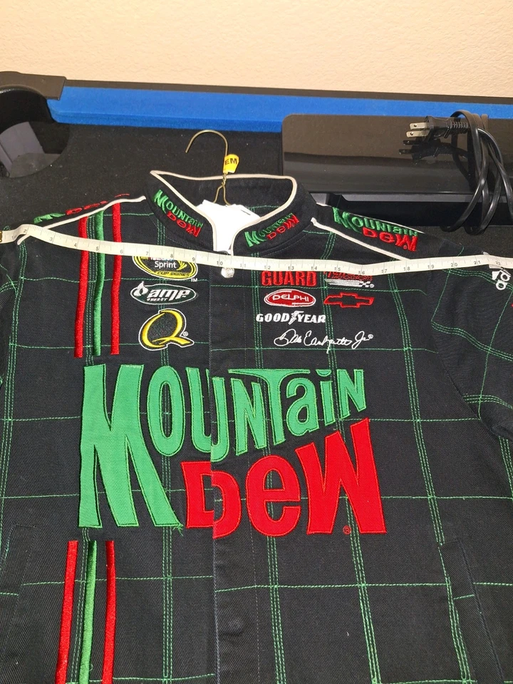 Jaqueta de corrida Dale Earnhardt Jr Mountain Dew NASCAR Jr Nation 2XL vintage Y2K - Imagem 2 de 4