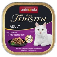 Animonda Vom Feinsten Adult Lamm KräUtersauce 32X 100 G Katzenfutter Nassfutter