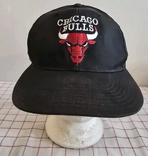 Chicago Bulls NBA Basketball Cap Hat Black Mens Adjustable Embroidered
