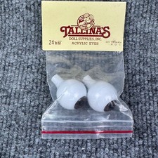 Tallinas Doll Eyes 24mm Acrylic Brown Iris - White Sclera New Doll Supplies