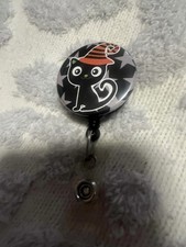 Black Cat Halloween Retractable Badge Reel