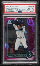2022 Bowman Chrome Prospects Fuchsia Lava Refractor Julio Rodriguez PSA 8 04cw