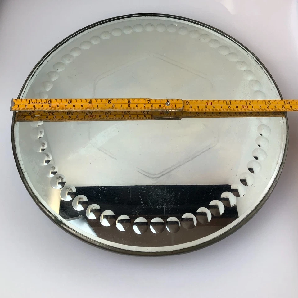 Victorian Sorcerer’s Mirror 14" Antique Beveled Convex Glass Rare Collectible - Image 3 of 4