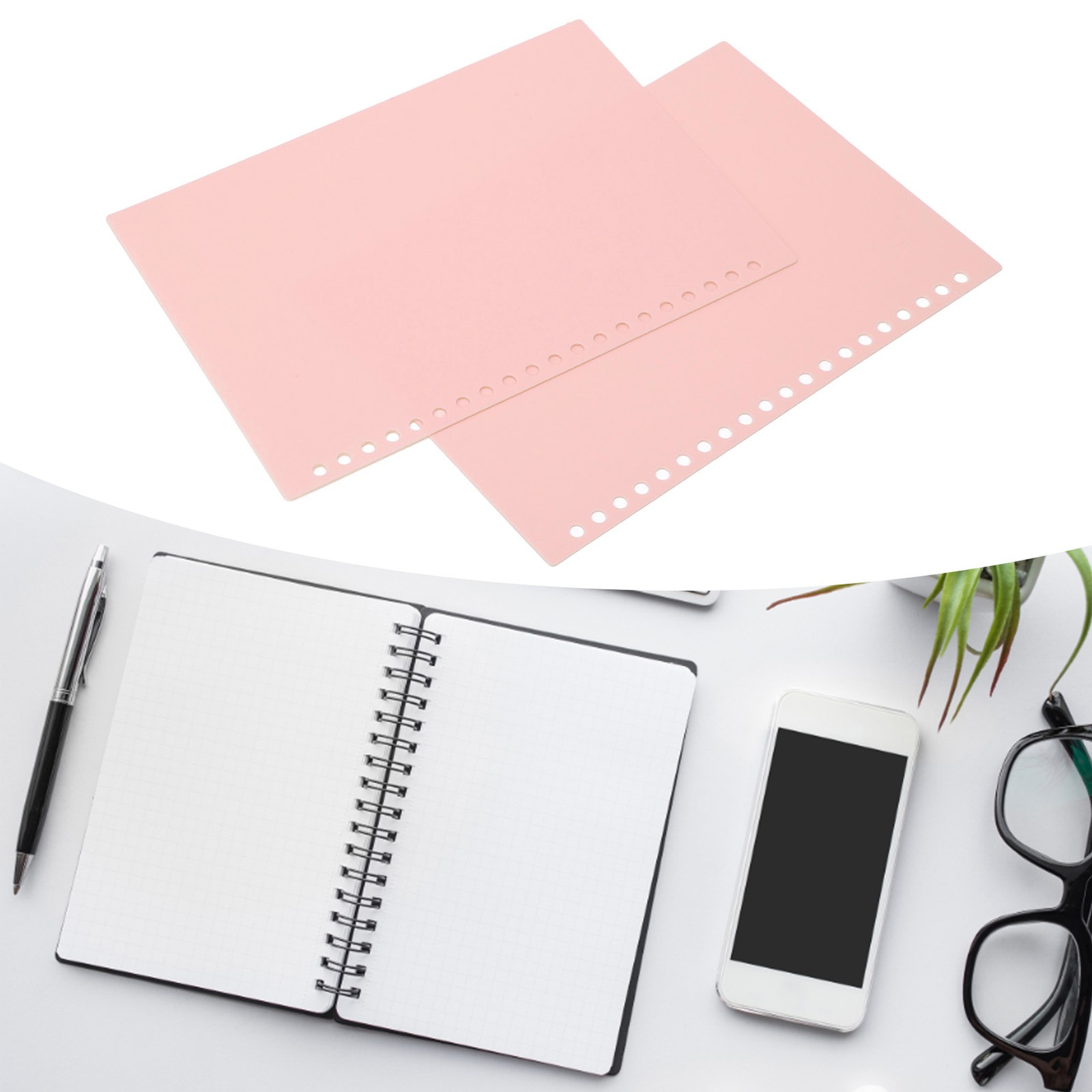 20 Sheets Loose Leaf Binding Cover A5 20 Holes Flexible PP Plastic Loose Leaf Pr