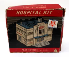 Plasticville HS-6 Hospital Kit LNIB no Glue 100% complete Red Letters 1954