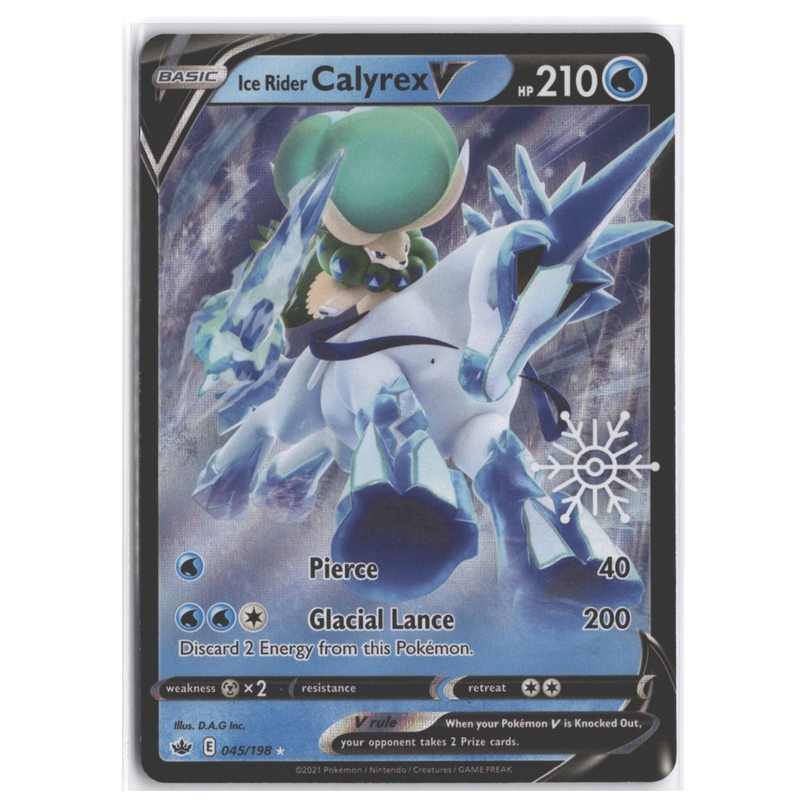 Ice Rider Calyrex V #45 2021 Sword - Shield Ultra Rare Pokemon Card