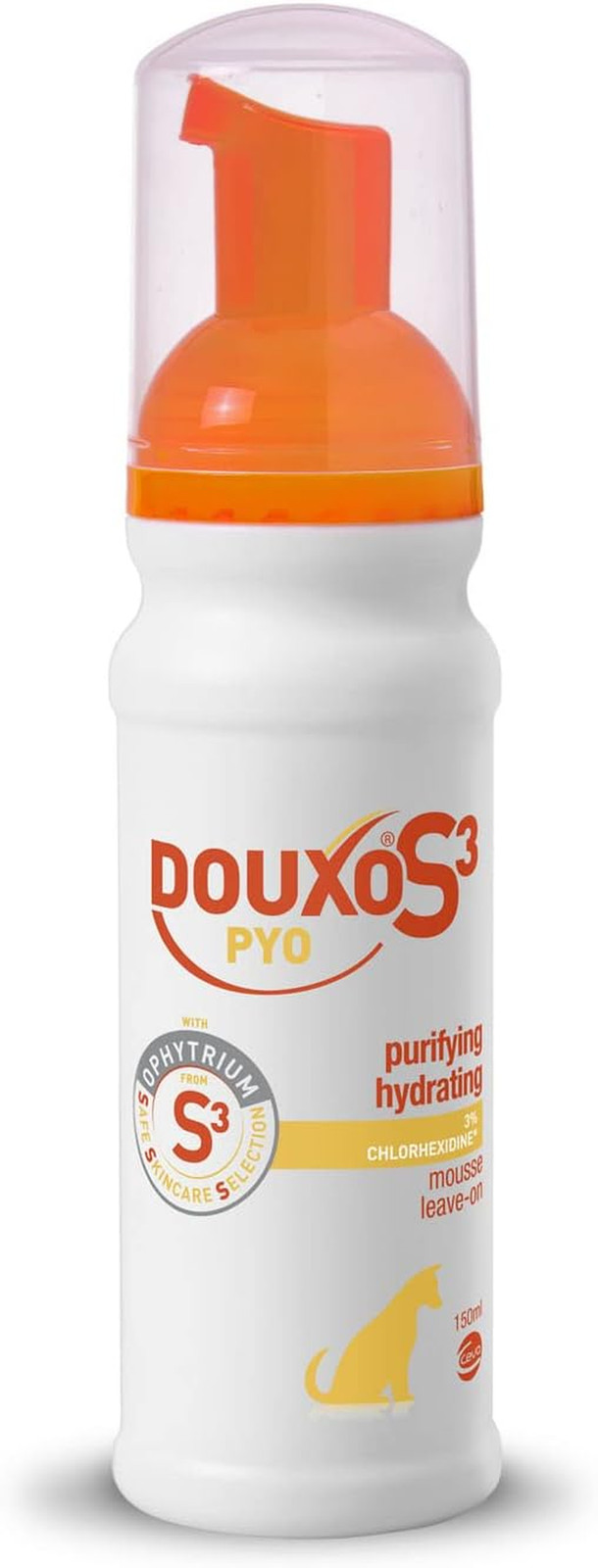 DOUXO S3 PYO Mousse, Waterless Antibacterial & Anti-Yeast Mousse, Leave-On DOUXO
