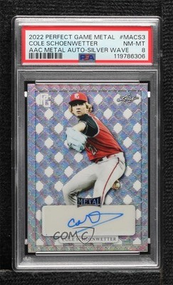 2022 Leaf Perfect Game All-American Classic 4/9 Cole Schoenwetter PSA 8 Auto 8d2