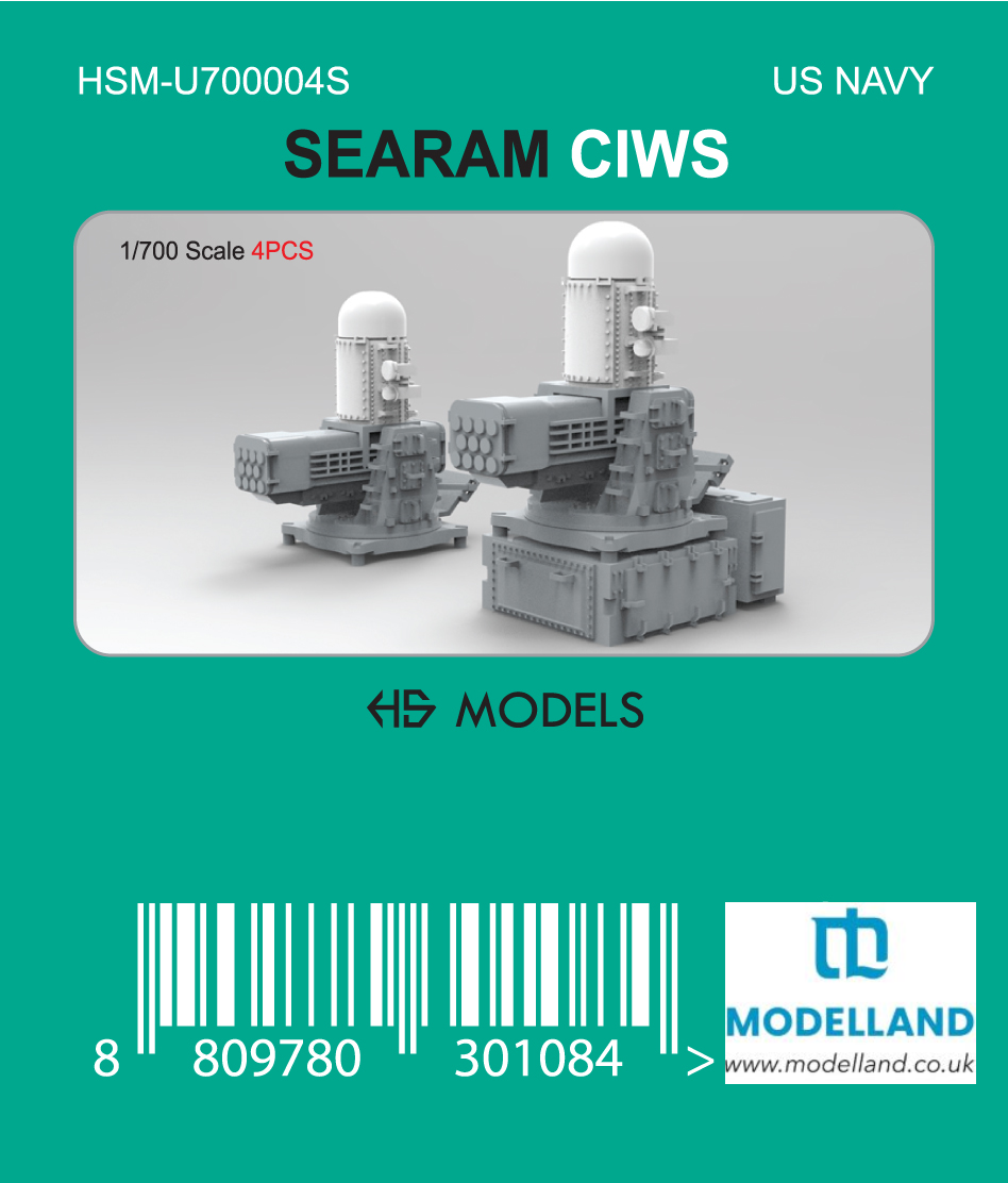 HS Model SeaRAM CIWS Missile System 1/700 US Navy 4pcs HSM-U700004S
