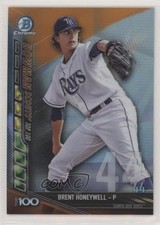 2017 Bowman Chrome Scouts Top 100 Orange Refractor 4/25 Brent Honeywell 4h5
