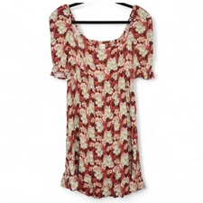 Wilfred Moorland Floral Mini Dress Puff Sleeve Casual Cottagecore Size Small