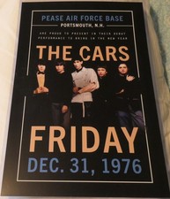 THE CARS 1976 DEBUT PERFORMANCE REPLICA CONCERT MUSIC POSTER