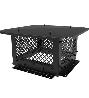 Chimney Cap 14''x14'' Black Galvanized Steel Adjustable Fireplace #R014
