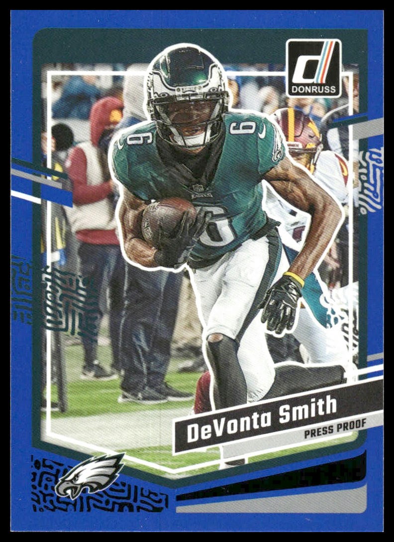 DeVonta Smith 2023 Donruss #240 Press Proof Blue Philadelphia Eagles