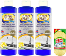 Shine Sinks Lemon Sherbet (3X 250 Ml), a Superb Cream Cleaner for Use on Ceramic 25.57 per litre