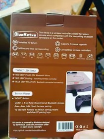 Wireless Bluetooth Controller Receiver - Black - Sega Saturn Blue Retro Adapter