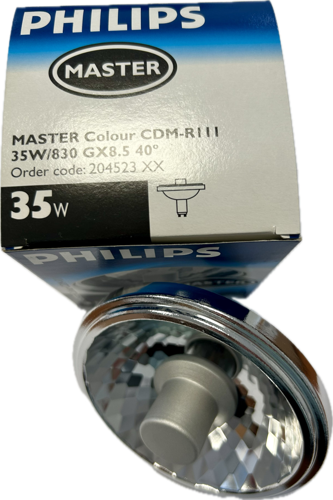 Ampoule iodure metallique Philips CDM-R111 35W 830 GX8.5 40° 204523