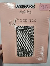 New Frederick's of Hollywood Fishnet Stockings Thigh High One Size black hosiery
