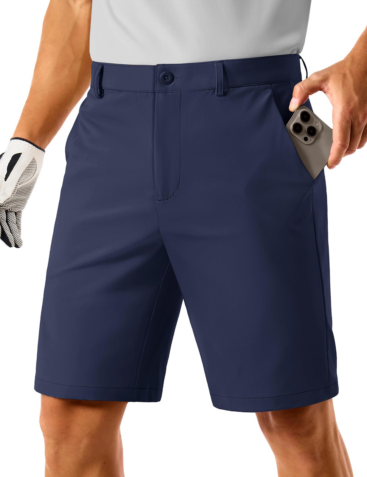 Shorts 9 Inch Stretch Lightweight Dress Work Casual Shorts Q